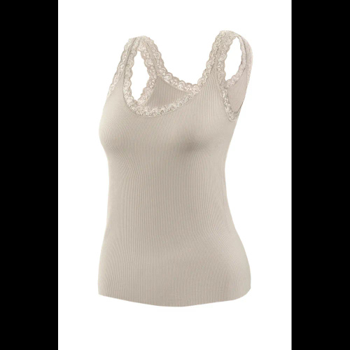 Camiseta mujer Sesto Senso 6109 encaje sin costuras elástica sabia