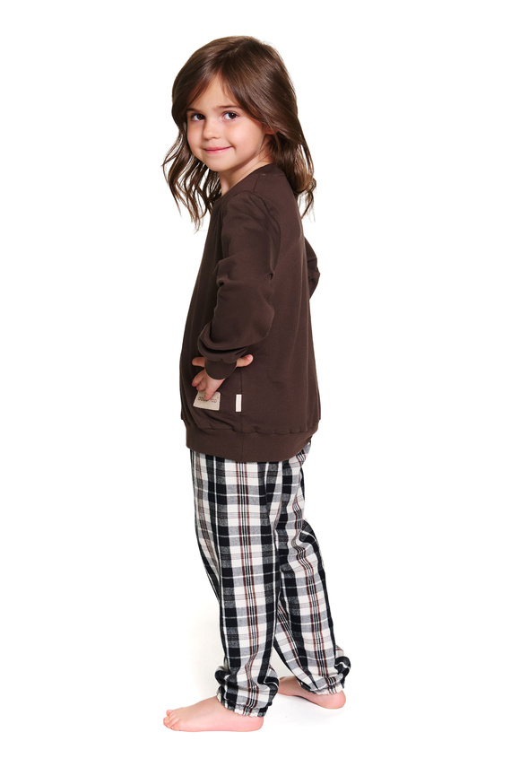 7335 Pijama para niños Doctor Nap - algodón y franela, unisex, estampado de cuadros brownie
