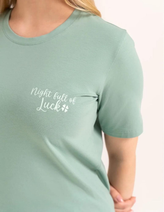 Pijama de mujer Moraj PDD4300-023 verde de algodón con pantalón largo y estampado