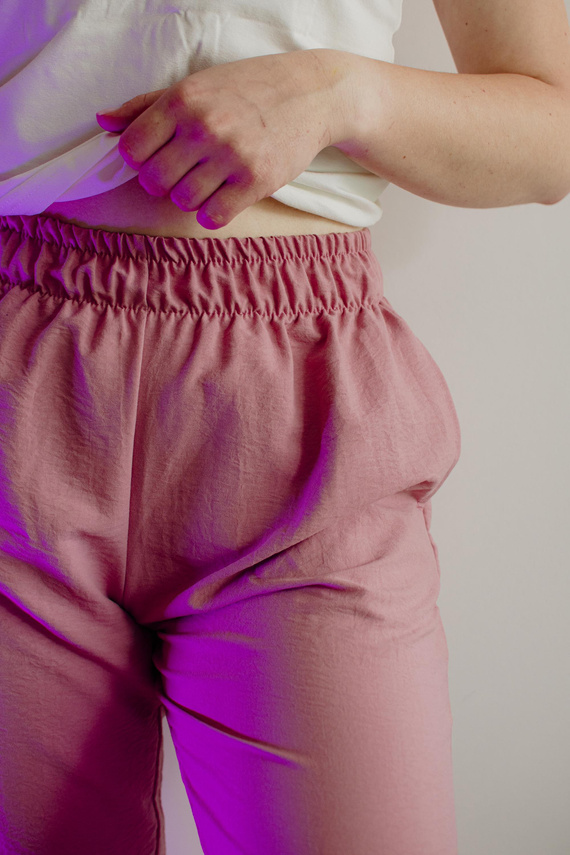 Maeve 875 De Lafense pantalón de pijama de mujer - largo, liso, con bolsillos - rosa