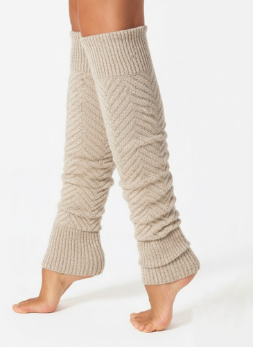 Polainas Gatta Wedel Soft art.01 - leggings cálidos de jacquard para el invierno, beige