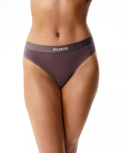 Atlantic 3CLP-012/Z26 Sport Braguitas de Algodón para Mujer 3-Pack Cintura Ancha rosa-marrón claro