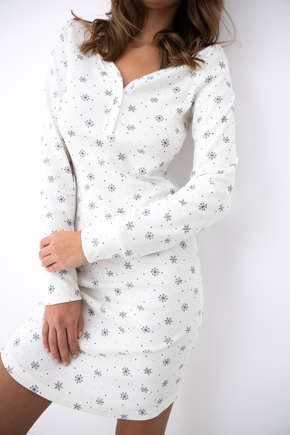 Camisón Sensis Monroe 100% Algodón Interlock Manga Larga Escote en V