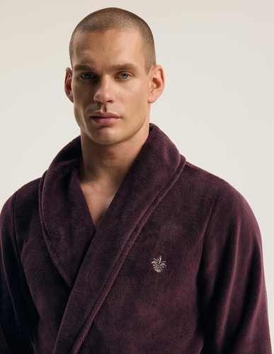 Albornoz Henderson para hombre 43447 Vocal gris - capucha, punto cálido, comodidad y elegancia
