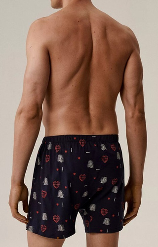 2GMB-012 Calzoncillos bóxer Atlantic para hombre - algodón, corazones, paquete de 2, corte holgado