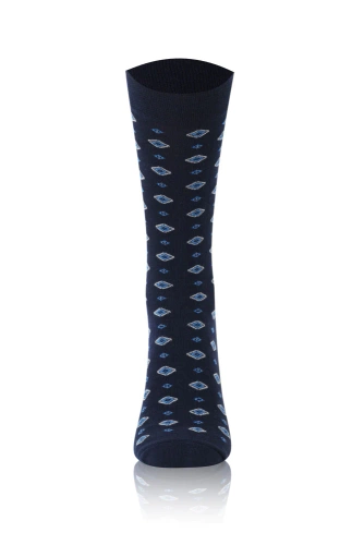 S177D Rajmund Calcetines largos de hombre Italian Fashion - azul marino