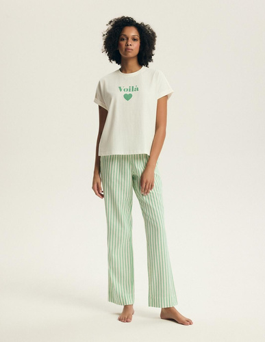 Pijama mujer Henderson Darlan 43707 – algodón, pantalón largo, estampado