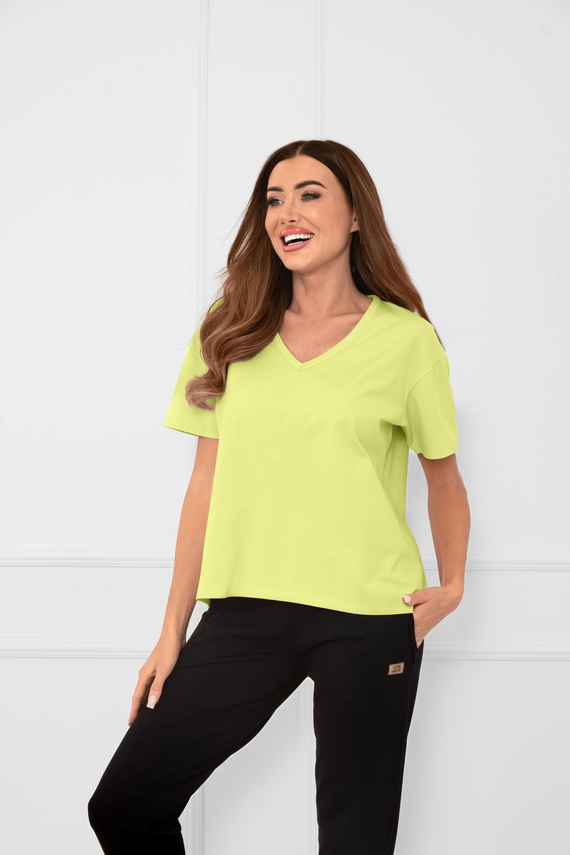 Klara - blusa manga corta mujer | Italian Fashion verde lima