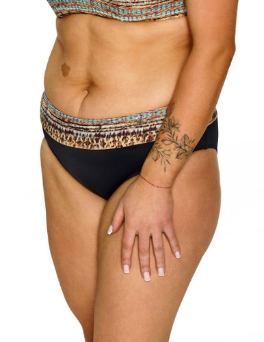 Braguitas de baño Lupoline Nicole clásicas para mujer, estampadas negras