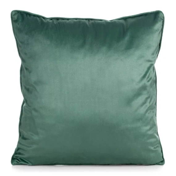 CHP383 Funda de cojín navideña Eurofirany 45x45 de terciopelo con estampado y ribete