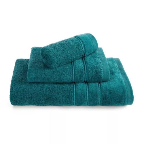 Set de toallas Eurofirany 3 piezas suaves absorbentes elegantes Sibel dark turquoise