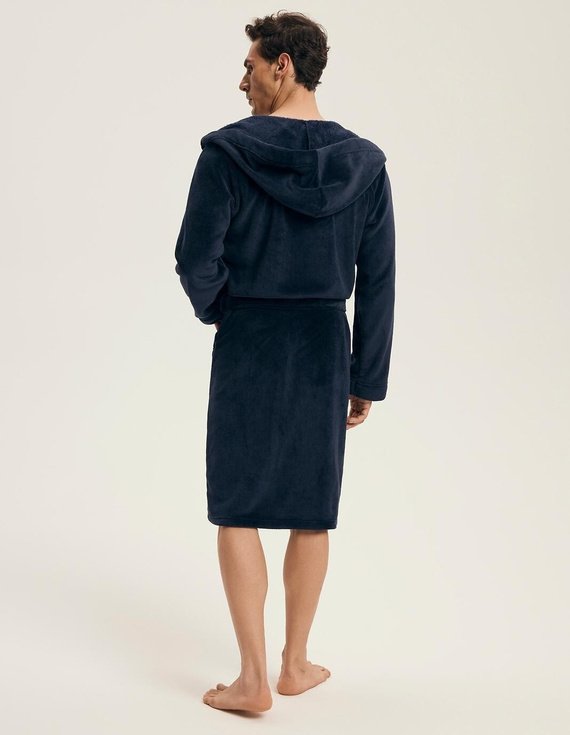 Henderson albornoz para hombre 43374 Naps navy- capucha, punto cálido, comodidad y elegancia