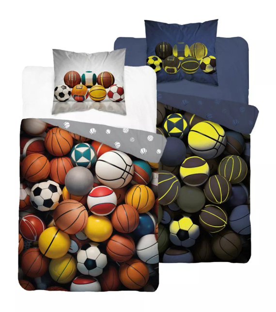 5552 A Fluo 95 Luminous in the dark sports ball mix ropa de cama | 100% algodón | Para niños Detexpol