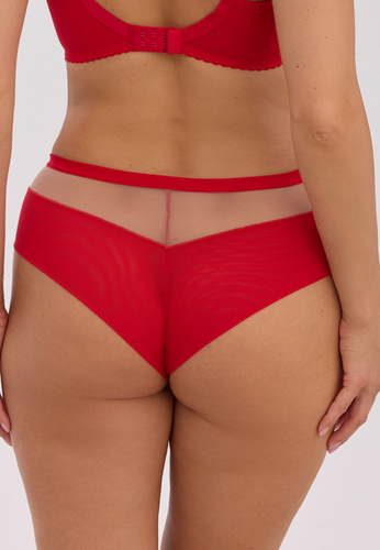 GFP 1338B Carson Gaia braga de sujetador roja - tul y punto, corte sensual, ajuste perfecto