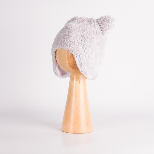 228265 Nicol FARMA Gorro para bebé con orejas de oso gris claro de algodón