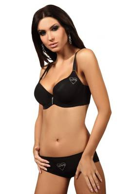 Sujetador push-up Anzai LivCo Corsetti Fashion - negro