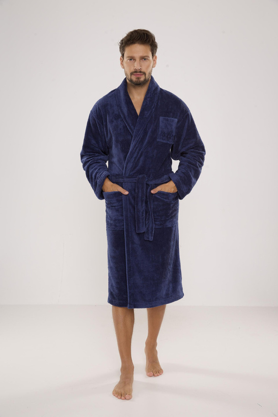 811 Albornoz de felpa para hombre De Lafense - denim