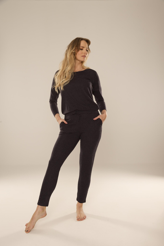 305 Paula Traje de pijama para mujer - azul marino