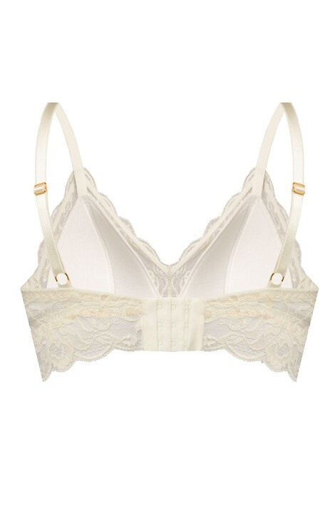 Kaja 02 Sujetador suave con aros Mefemi arena - de encaje, suave, cómodo, con un lazo decorativo