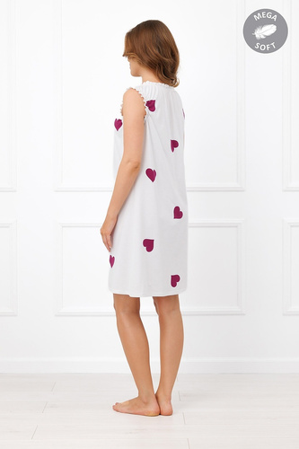 Italian Fashion Soul Camisón de lactancia Mega Soft ecru con corazones