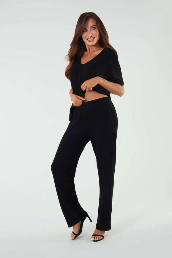 Soler Blusa manga corta Moda Italiana - negro