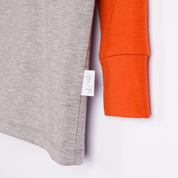 228138 Nicol FARMA Camiseta Henley raglán para niño gris y marrón de algodón
