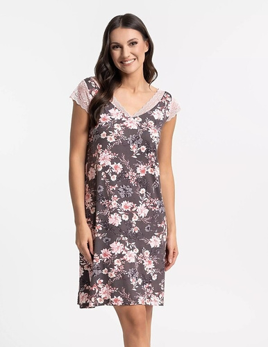 Camisón mujer Moraj PDK3200-012 de viscosa con encaje y escote en V