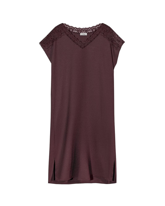 Camisón Petra KB59 mefemi by Nipplex marrón con encaje y viscosa