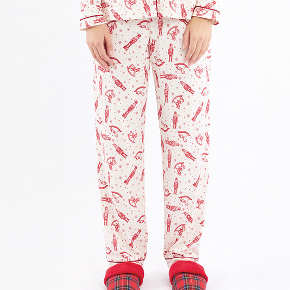 Alisee pijama de Navidad Sorbetto rojo - camisa, elegante con bolsa