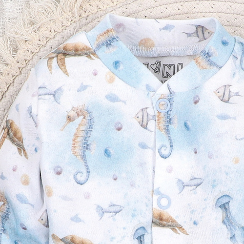 ABN-5454 Caftán para bebé Sea Of Joy Nini - algodón orgánico, cierre con automáticos