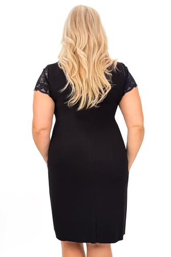 Camisón mujer Sonia Donna de viscosa con encaje | escote V | manga corta