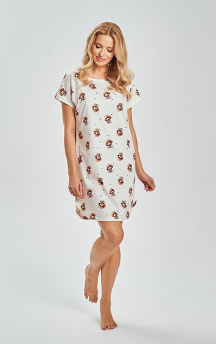 Coco Taro 3517 camisón mujer marrón 100% algodón