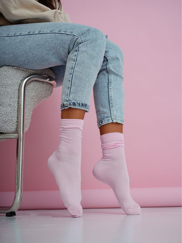 Calcetines mujer algodón Milena 1313-002 – canalé cómodos diario pink