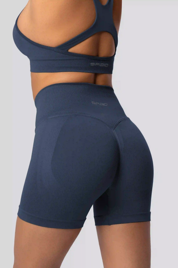 Spaio PUSH-UP PRO shorts moldeadores sin costuras tiro alto fitness navy blue