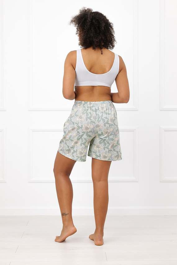 Pantalones cortos de mujer Italian Fashion Helen 100% algodón con estampado y bolsillos