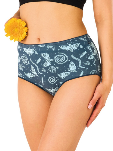 Braguitas de mujer KEY LPC 635 B26 midi 2 unidades de algodón negro y rojo