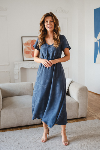 Vestido premamá y de lactancia Milk & Love Lovely Dress Long azul marino