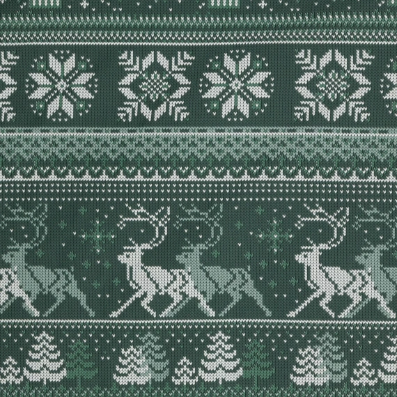 Ropa de cama de Navidad Clover Eurofirany verde oscuro - algodón ranforce, reversible