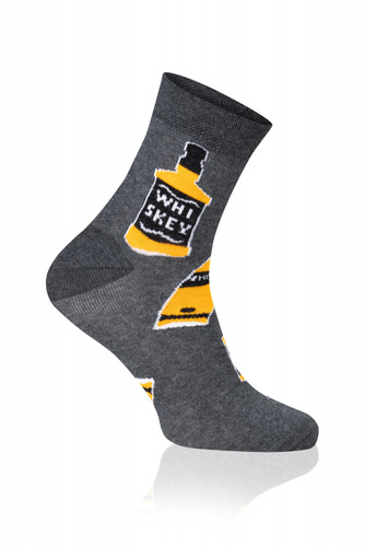 S121Z Calcetines Largos Whiskey Italian Fashion - melange oscuro/amarillo