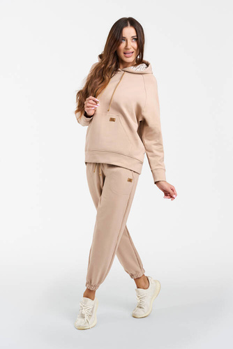 Viva Pantalones de chándal de moda para mujer - beige