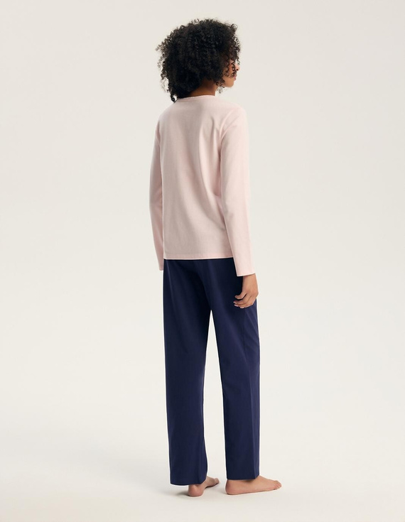 Henderson 46114 Gianna Pijama de Mujer Rosa 100% Algodón Manga Larga