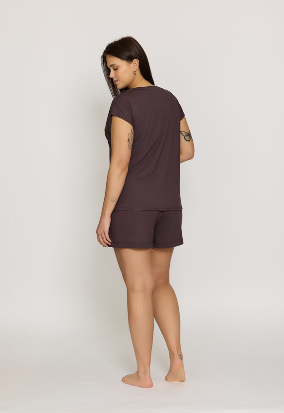 Short pijama Mefemi Mila PDI1 viscosa suave cómodo mujer brown