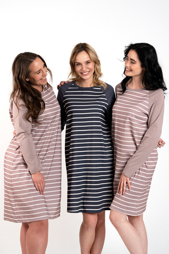 Camisón Oda Moda Italiana - estampado grafito