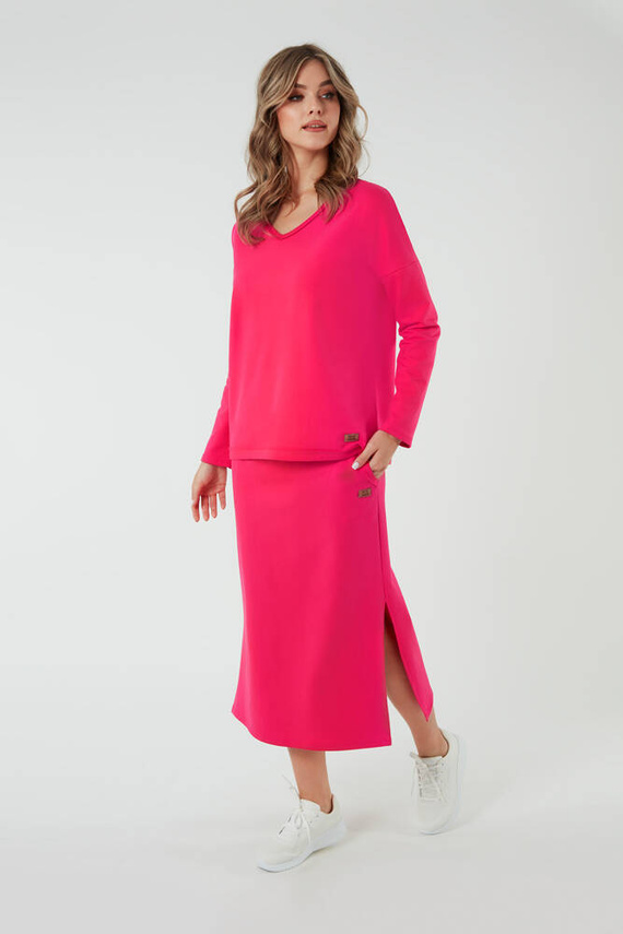 Stella falda maxi mujer Moda Italiana - fucsia
