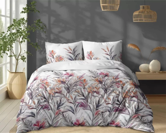 5504 A Ropa de cama de algodón Flores tropicales Naturalis- Detexpol blanco