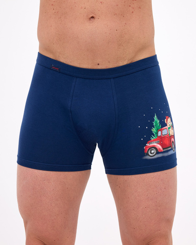 007/79 - boxers de Navidad para hombre, 95% algodón 5% elastán, en caja