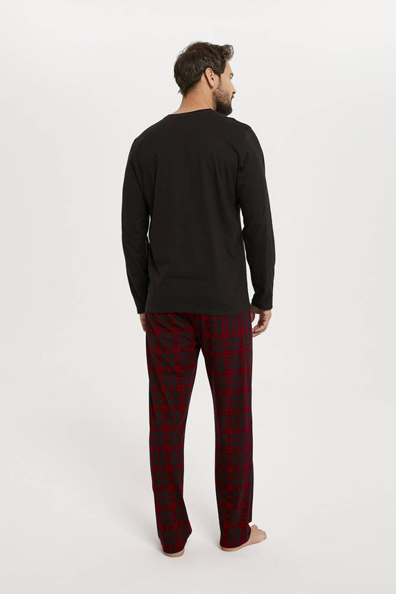 Pijama de hombre Zeman Italian Fashion - negro/estampado