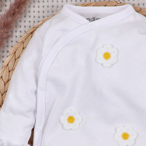 NINI LITTLE FLOWERS pijama enterizo para bebé 100% algodón orgánico con bordado ABN-5758/BIA