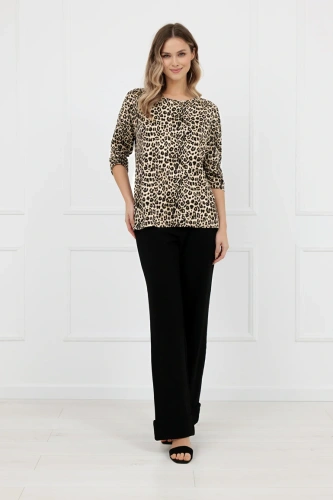 Blusa mujer Kenia Italian Fashion estampado leopardo manga 3/4