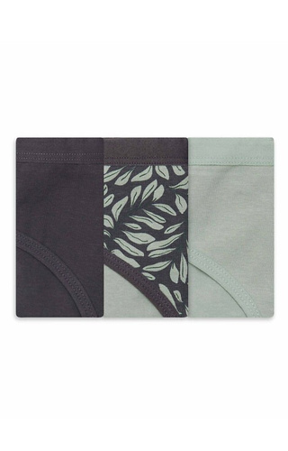 36508-K082 Henderson Braga de bikini de algodón grafito-oliva para mujer, paquete de 3